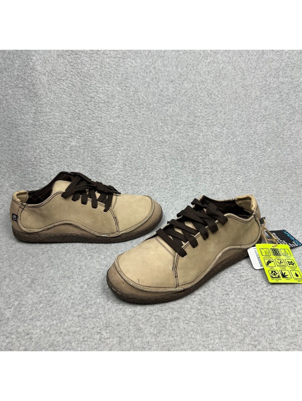 Ocean Minded Mens Leather Lace Up Casual Shoes 10 Lightweight Hobo Hemp low